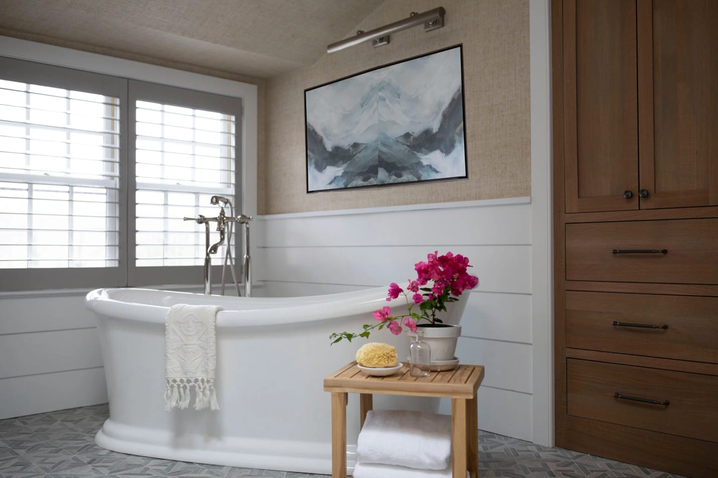 Primary bath, Main Line Historic Barn conversion in Haverford, Pennsylvania