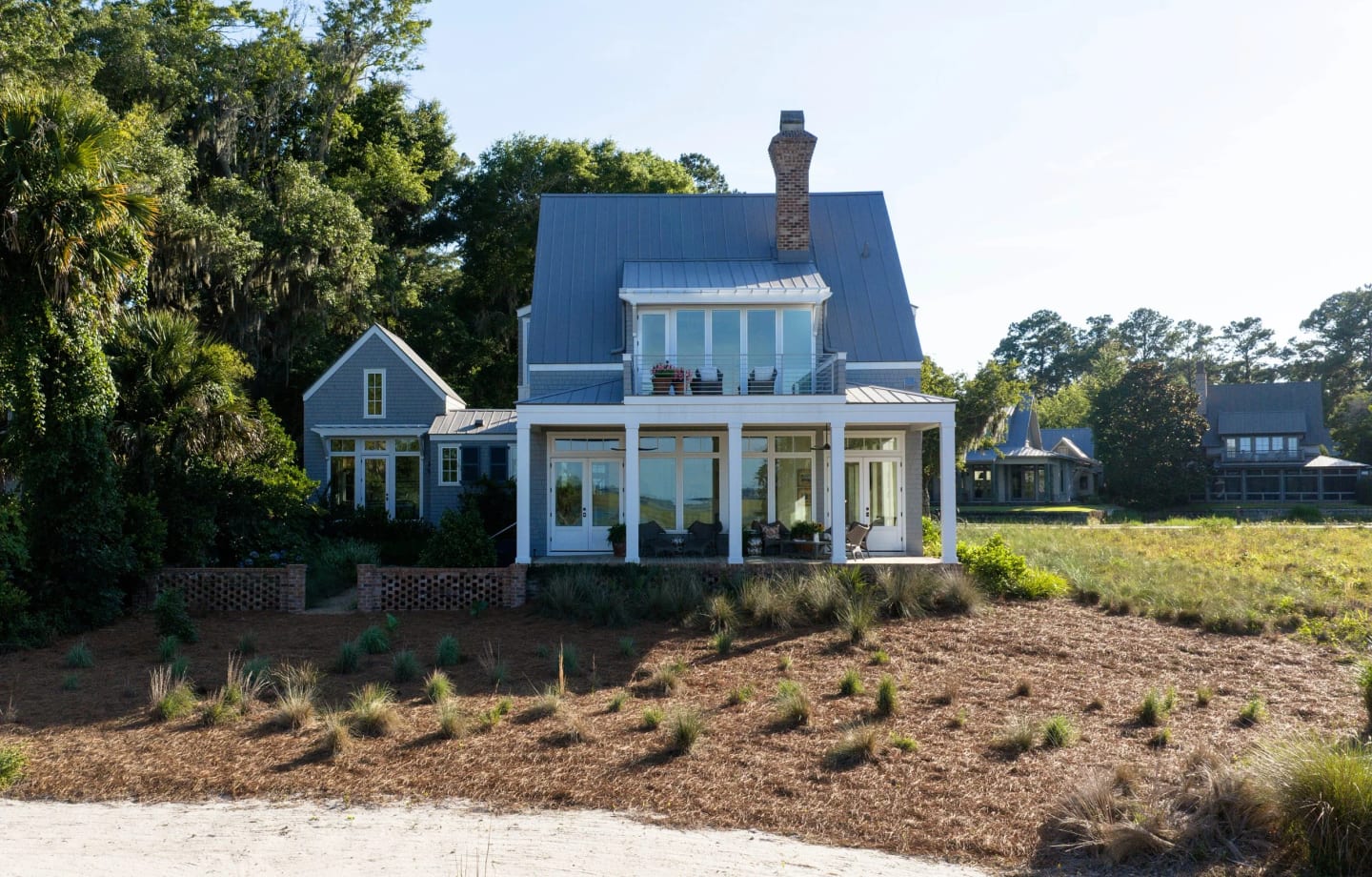 Exterior rear from marsh, Lowcountry Waterfront Home on Spring Island, South Carolina