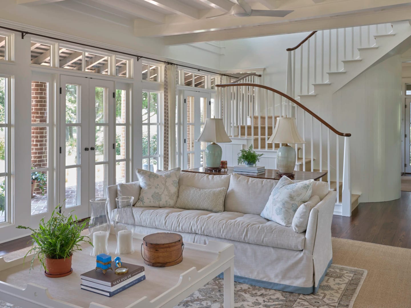 Living room stair, Old Tabby Links Cottage in Okatie, South Carolina