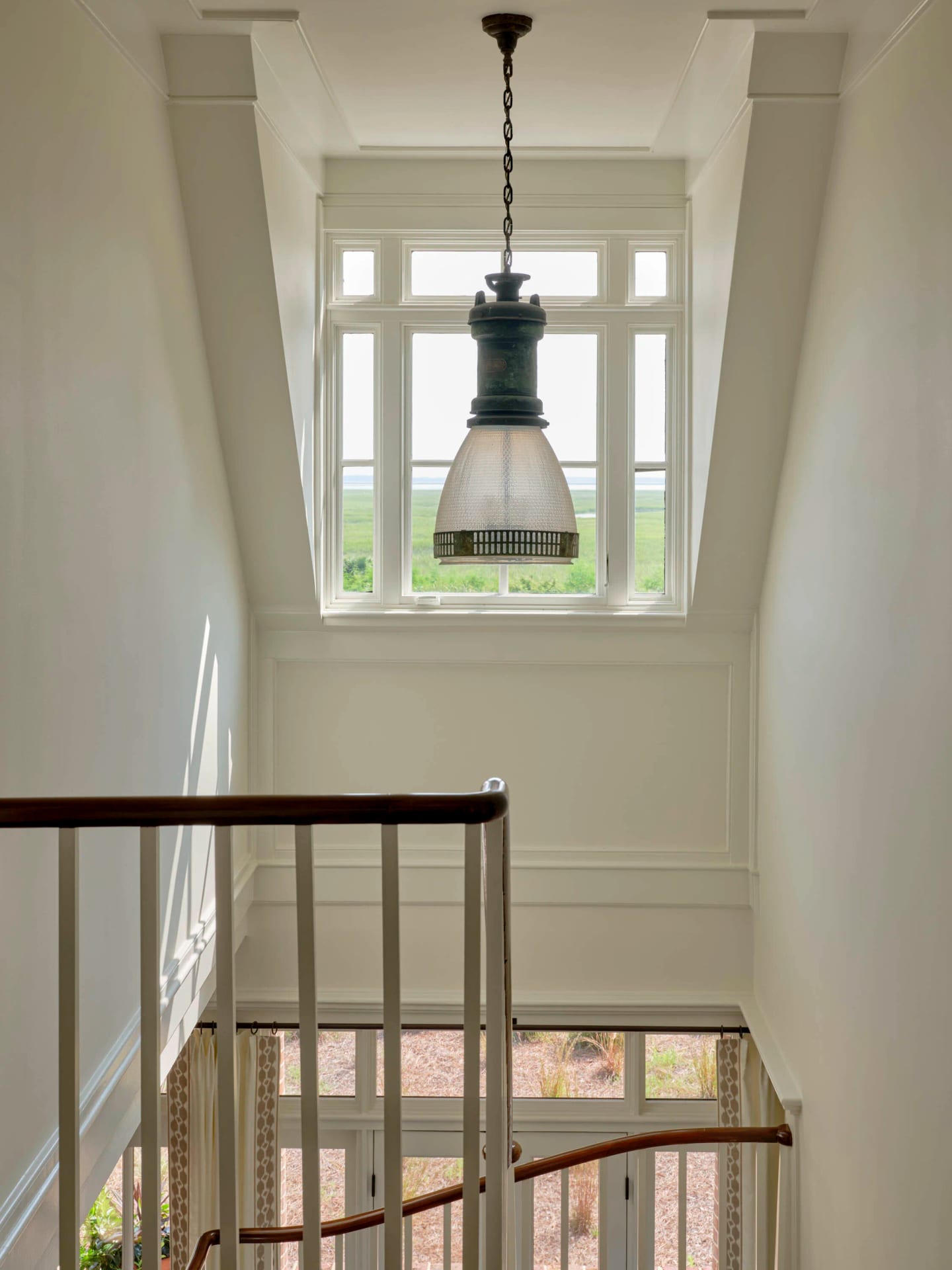 Stair landing, Old Tabby Links Cottage in Okatie, South Carolina